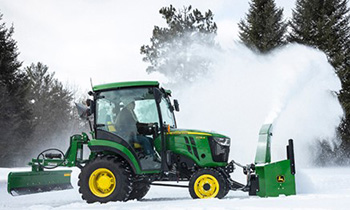 John Deere 2038R in action