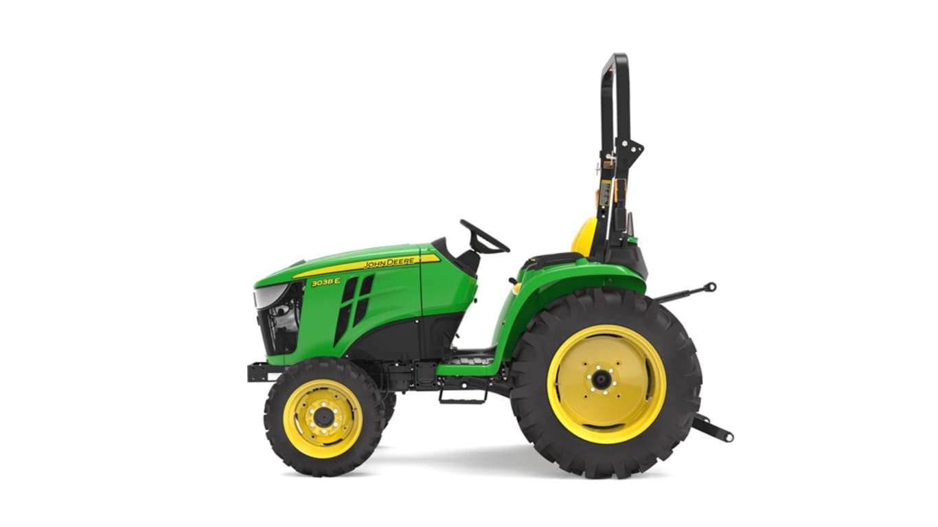 John Deere 3038E side profile